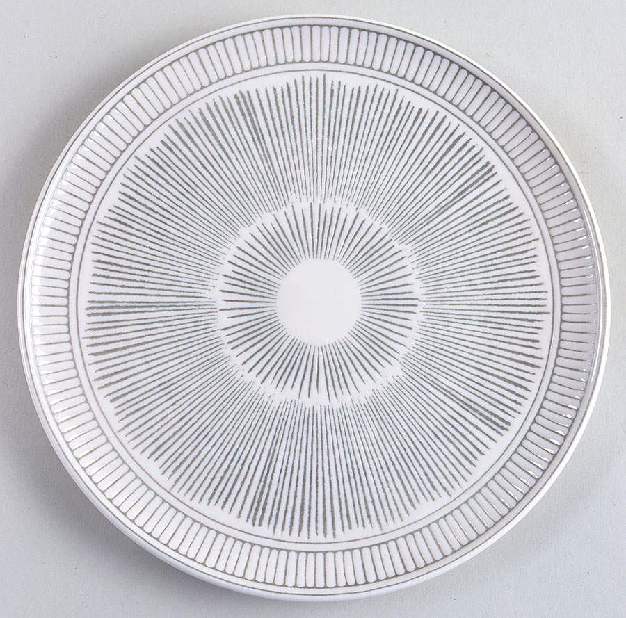 Charcoal Grey Lines Salad Plate by Royal Doulton-1