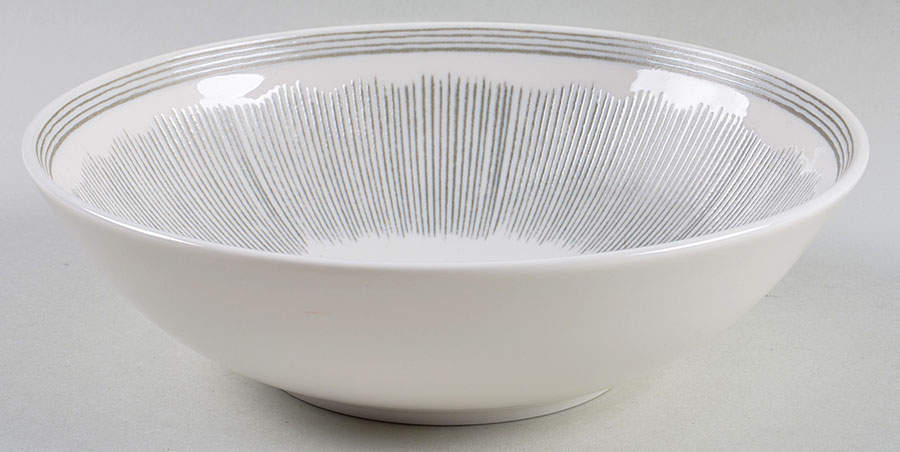 Charcoal Grey Lines Soup/Cereal Bowl by Royal Doulton-1