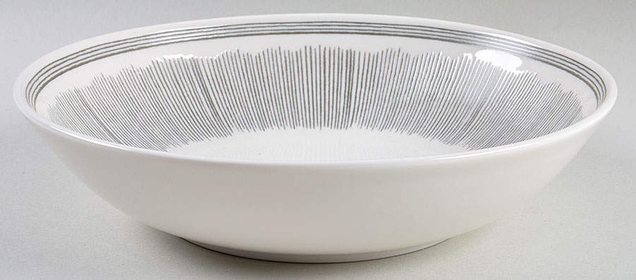 Charcoal Grey Lines 9" Individual Pasta Bowl by Royal Doulton-1