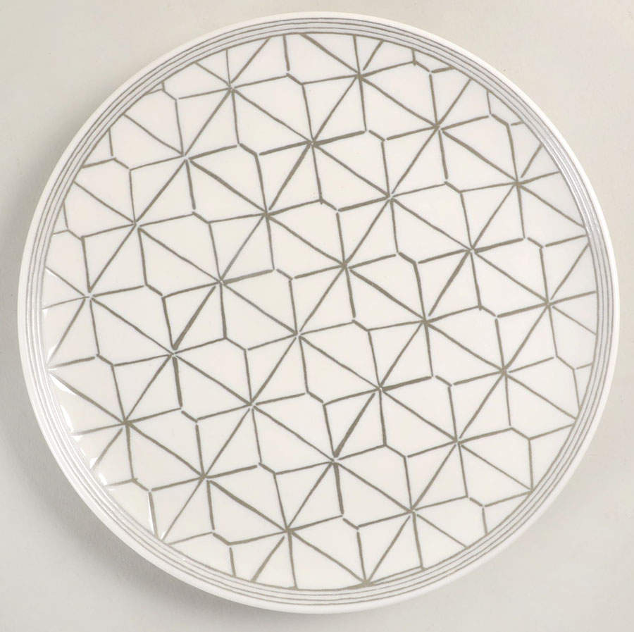 Charcoal Grey Lines Salad Plate by Royal Doulton-1