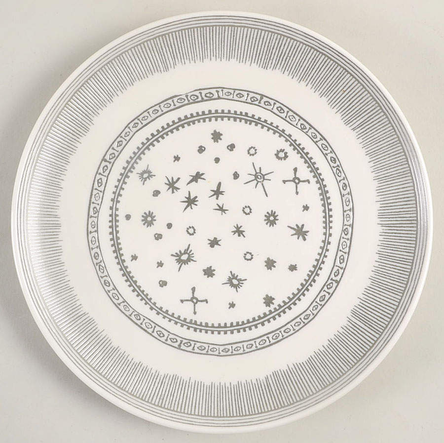 Charcoal Grey Lines Salad Plate by Royal Doulton-1