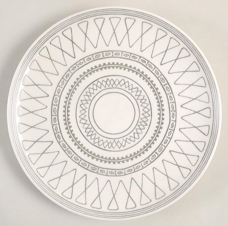 Charcoal Grey Lines Salad Plate by Royal Doulton-1