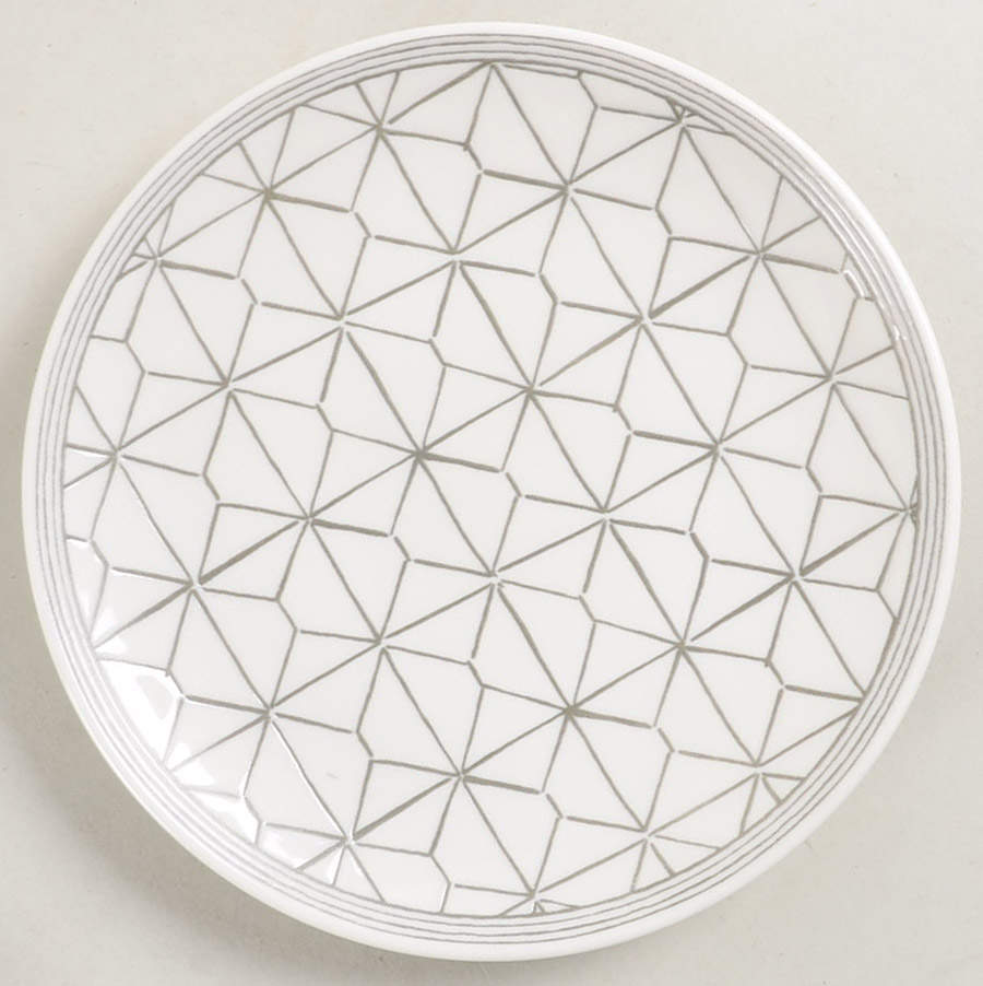 Charcoal Grey Lines Dessert/Pie Plate by Royal Doulton-1