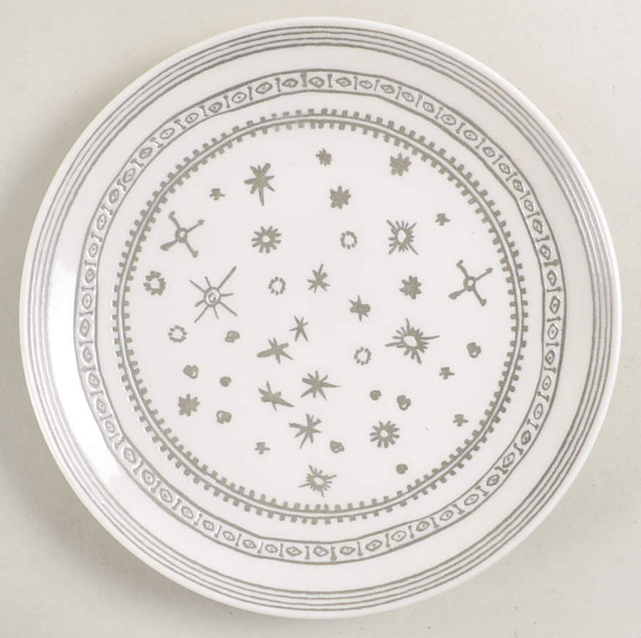 Charcoal Grey Lines Dessert/Pie Plate by Royal Doulton-1