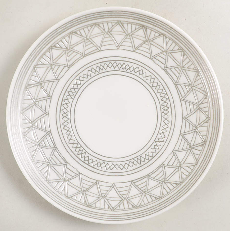 Charcoal Grey Lines Dessert/Pie Plate by Royal Doulton-1