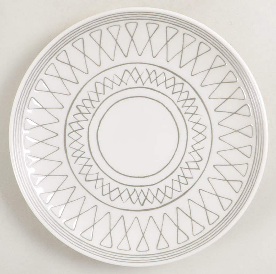 Charcoal Grey Lines Dessert/Pie Plate by Royal Doulton-1