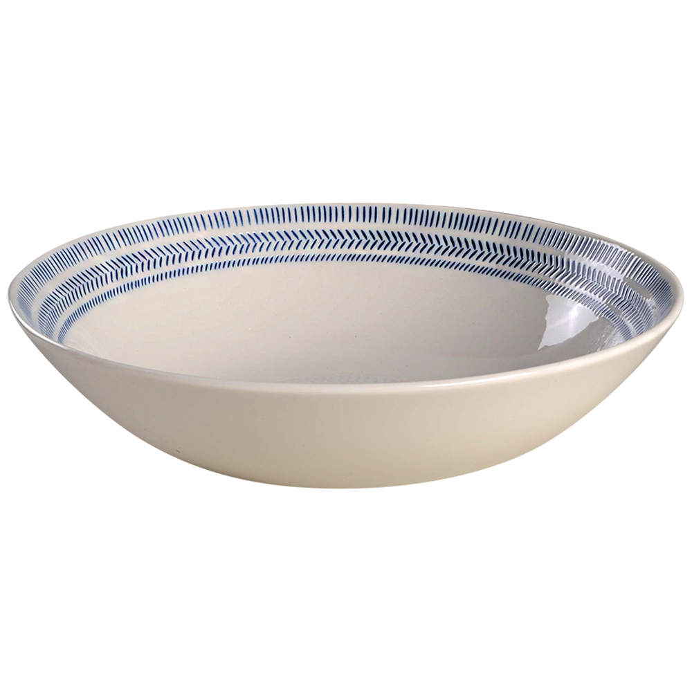 Cobalt Blue Chevron 11" Round Serving Bowl by Royal Doulton-1