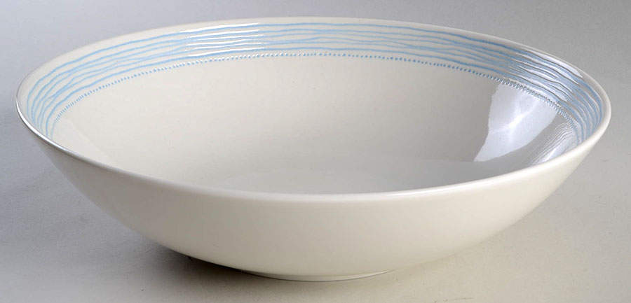 Polar Blue Dots 11" Round Serving Bowl by Royal Doulton-1