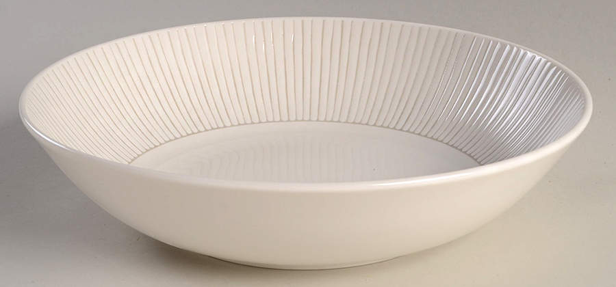 Taupe Stripe 9" Individual Pasta Bowl by Royal Doulton-1