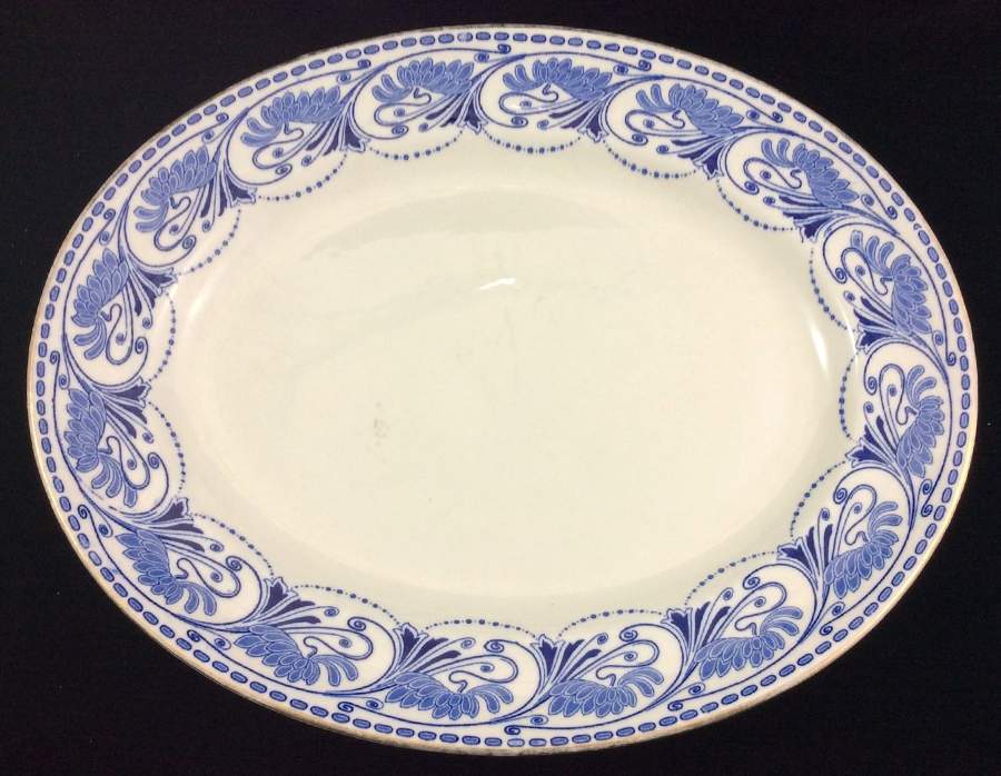 Sandhurst (Gold Trim) 15" Oval Serving Platter by Royal Doulton-1