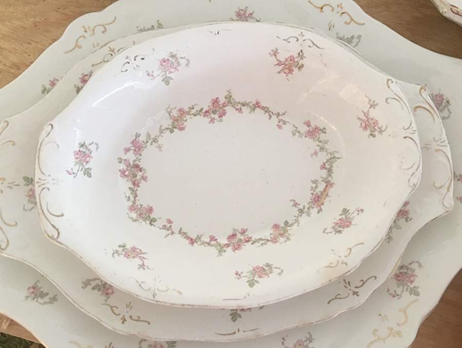 Halsbury Pink 9" Oval Vegetable Bowl by Ridgway (Ridgways)-1