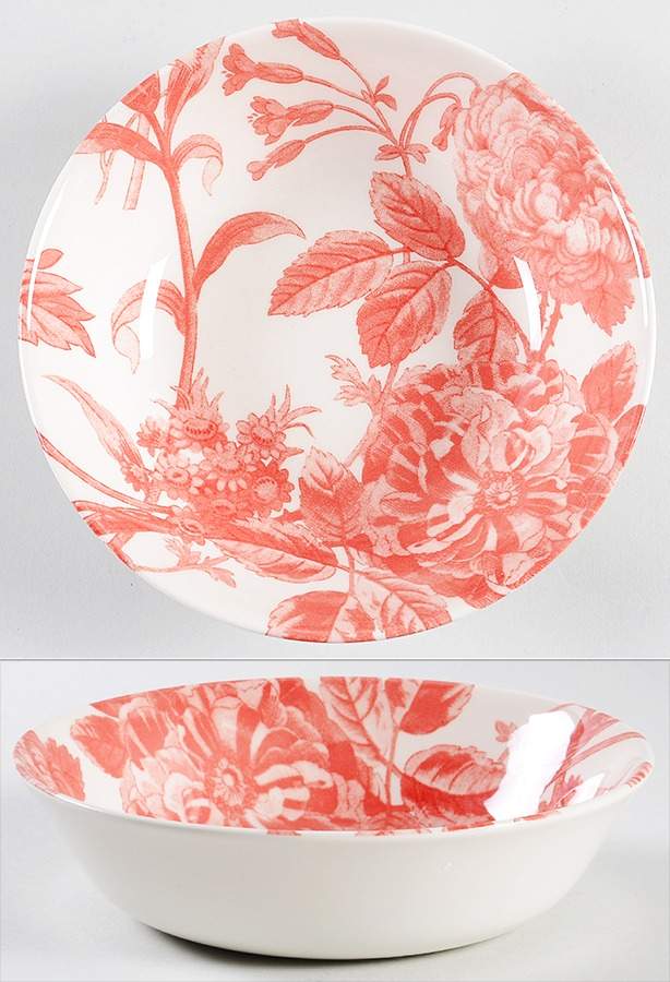 Floral Weave Red Coupe Cereal Bowl by Royal Stafford-1