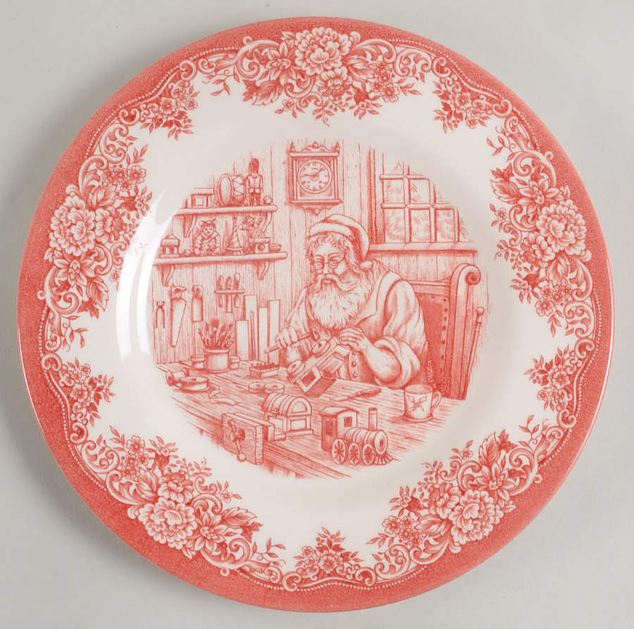 Santa's Workshop Salad Plate by Royal Stafford-1