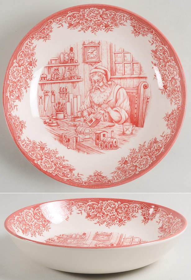 Santa's Workshop 9" Individual Pasta Bowl by Royal Stafford-1