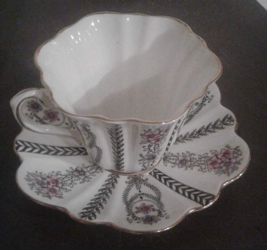 5357 Flat Cup & Saucer Set by Rosina-Queens-1