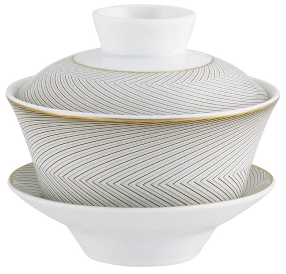 Oskar Asian Flat Cup & Saucer Set with Lid by Raynaud-1