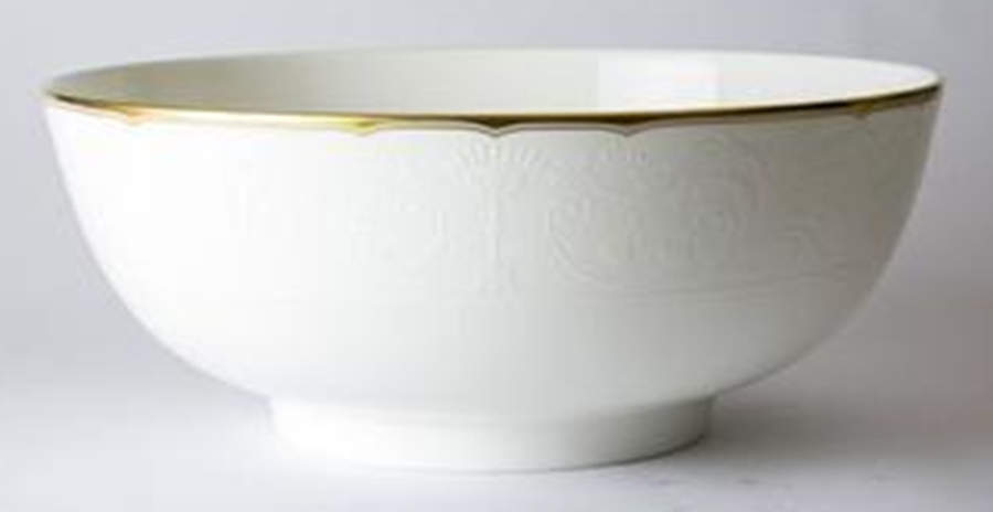 Darley Abbey Pure (Gold Trim) 9" Salad Serving Bowl by Royal Crown Derby-1