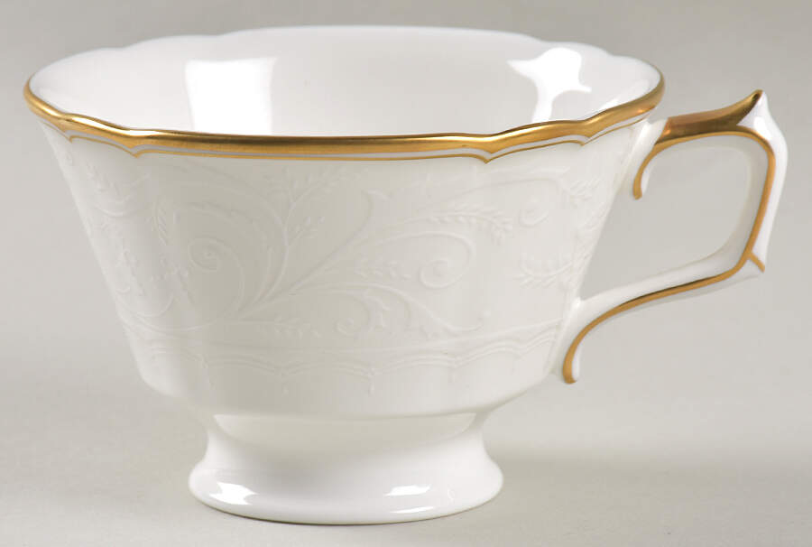 Darley Abbey Pure (Gold Trim) Footed Cup by Royal Crown Derby-1