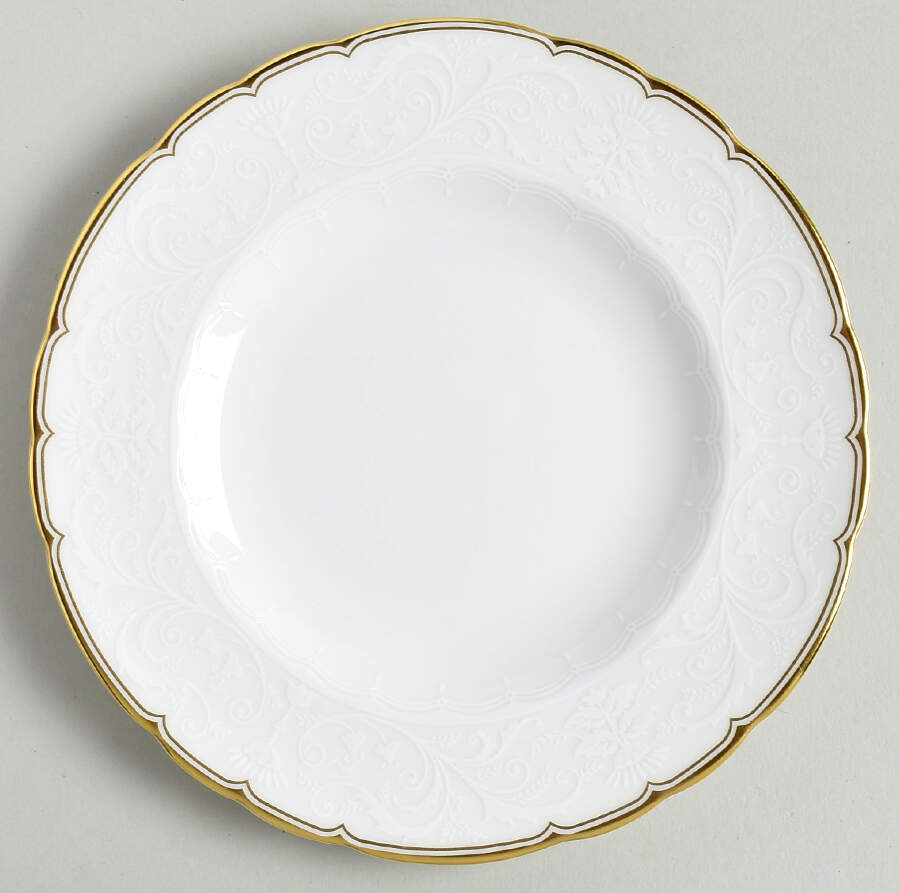 Darley Abbey Pure (Gold Trim) Bread & Butter Plate by Royal Crown Derby-1