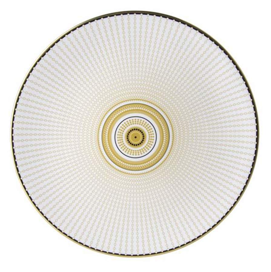 Oscillate Ochre Service Plate (Charger) by Royal Crown Derby-1
