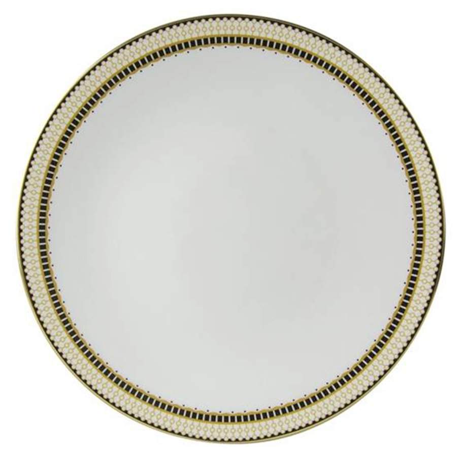 Oscillate Ochre Dinner Plate by Royal Crown Derby-1
