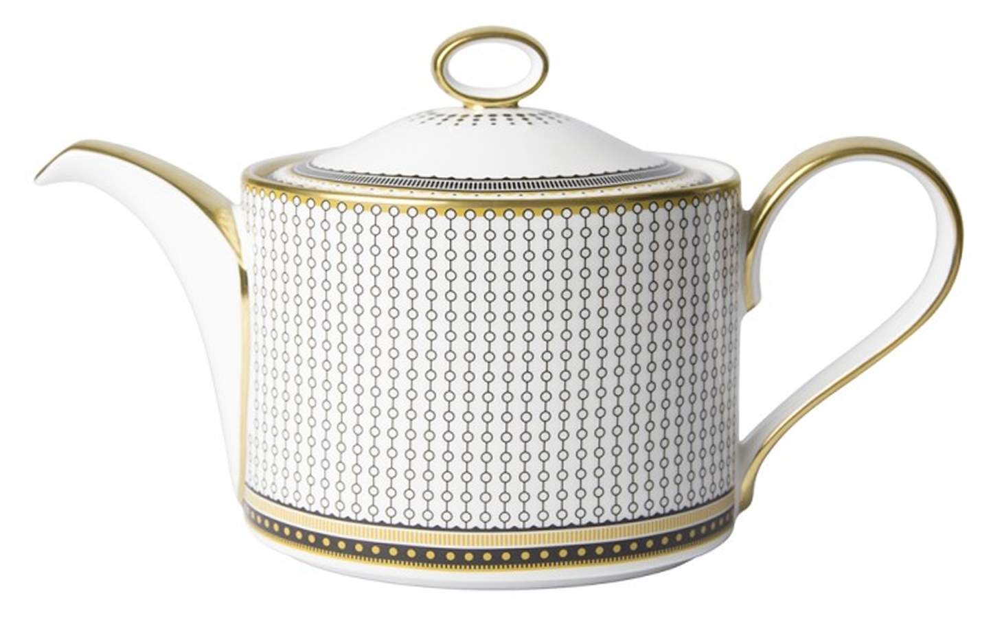 Oscillate Onyx Teapot & Lid by Royal Crown Derby-1