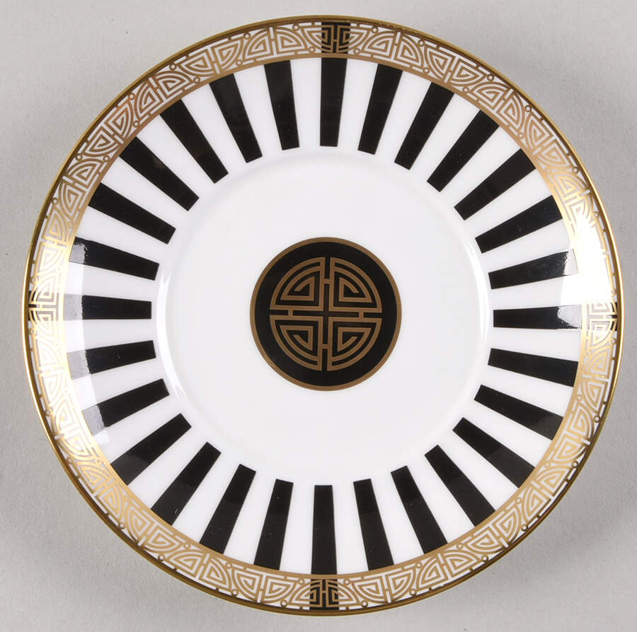 Satori Black Saucer by Royal Crown Derby-1