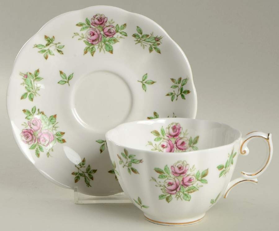 Rose Flat Cup & Saucer Set by Royal Albert-1