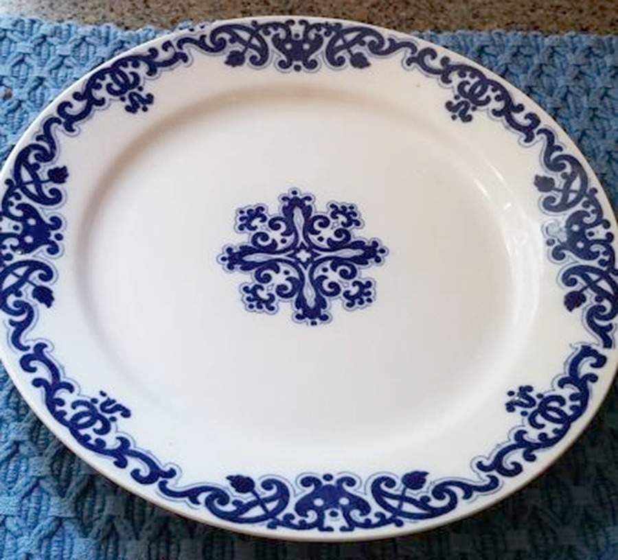 Tudor Blue Dinner Plate by Ridgway (Ridgways)-1