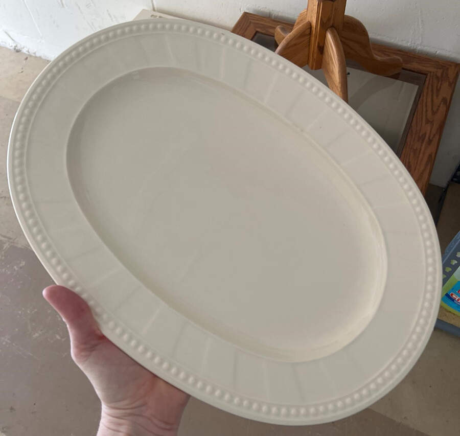 Pearl Collection 15" Oval Serving Platter by Royal Heritage-1