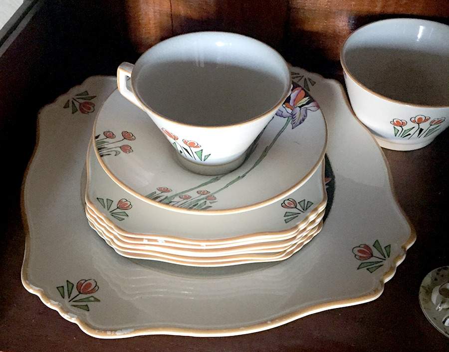 Iris Flat Cup & Saucer Set by Royal Winton-1
