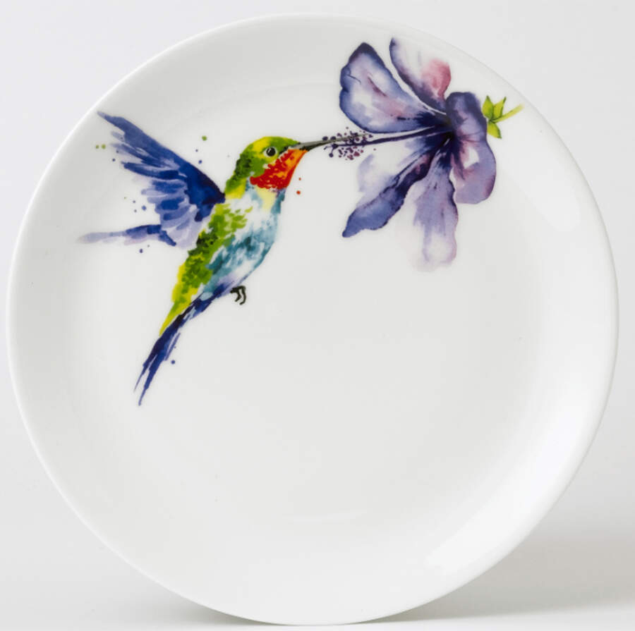 Hummingbird Salad Plate by Roy Kirkham-1