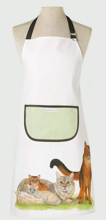 Cat Collection Cloth Kitchen Apron by Roy Kirkham-1