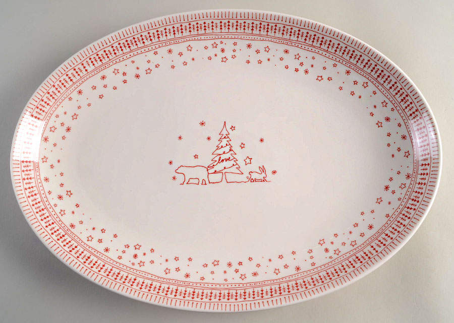 Holiday 16" Oval Serving Platter by Royal Doulton-1
