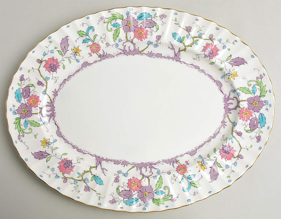 Fantasy 13" Oval Serving Platter by Royal Worcester-1
