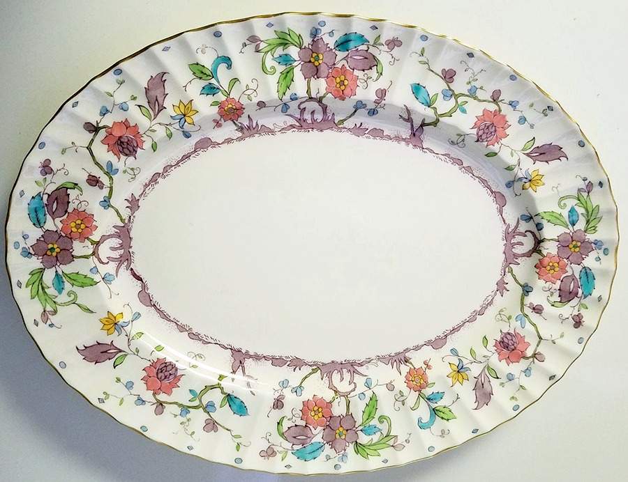 Fantasy 12" Oval Serving Platter by Royal Worcester-1