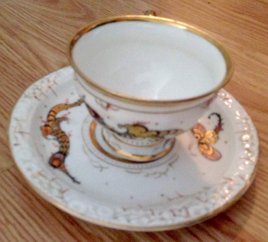 Golden Dragons Footed Cup & Saucer Set by Rosenthal - Continental-1