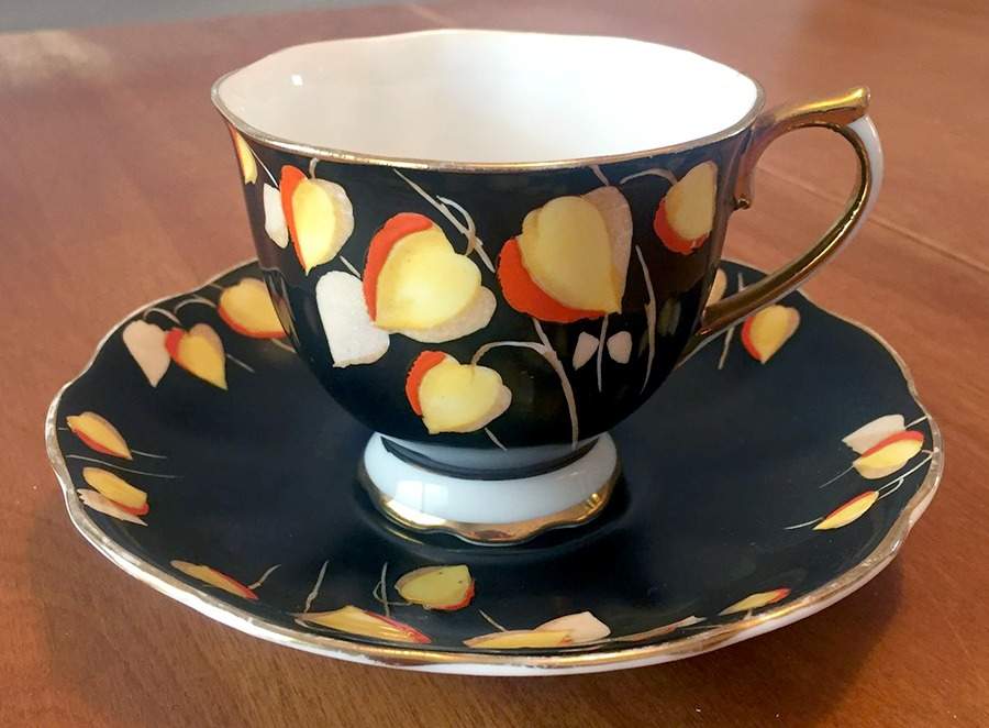 Winter Cherry Footed Cup & Saucer Set by Royal Albert-1