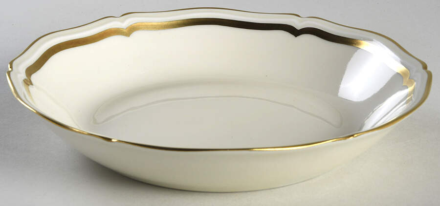 Marie Antoinette Gold on Cream Coupe Soup Bowl by Raynaud-1