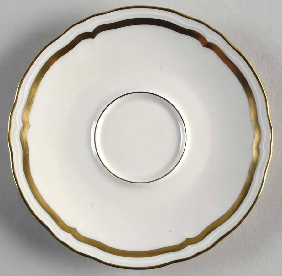 Marie Antoinette Gold on Cream Saucer by Raynaud-1