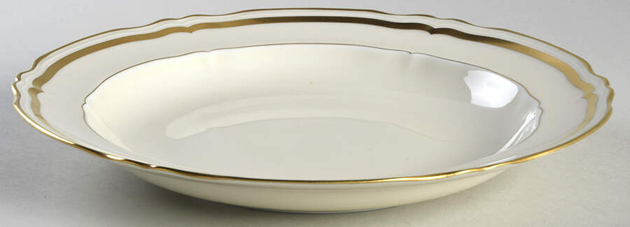 Marie Antoinette Gold on Cream 9" Individual Pasta Bowl by Raynaud-1