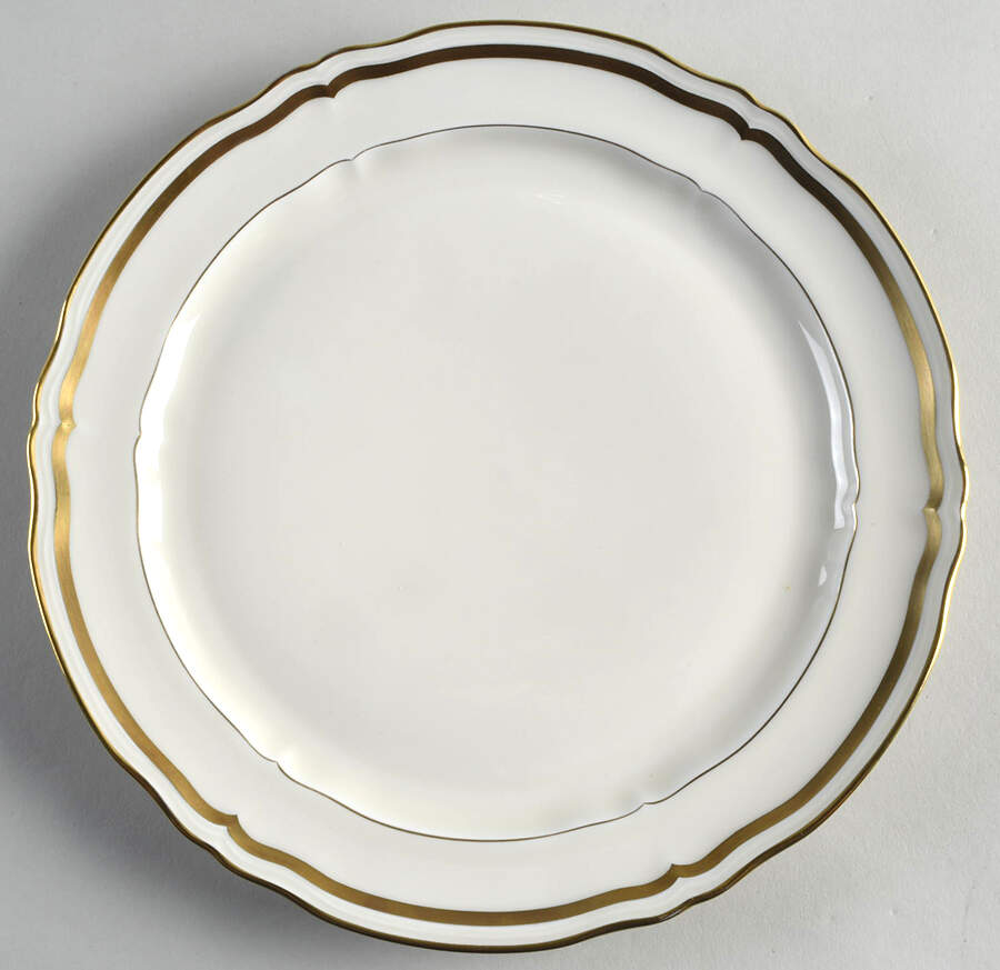 Marie Antoinette Gold on Cream Dinner Plate by Raynaud-1