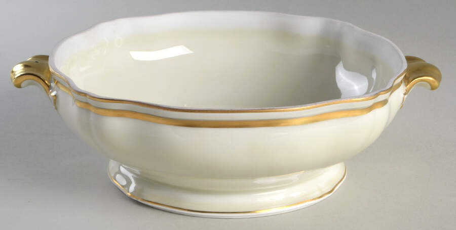 Marie Antoinette Gold on Cream Round Vegetable No Lid by Raynaud-1