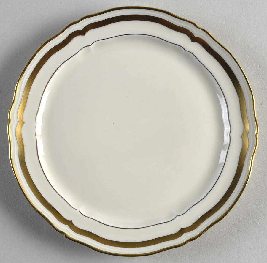 Marie Antoinette Gold on Cream Bread & Butter Plate by Raynaud-1
