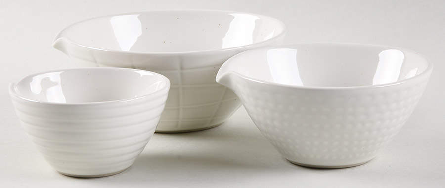 Maze Grill White Dip Bowl with Spout - Set of 3 by Royal Doulton-1