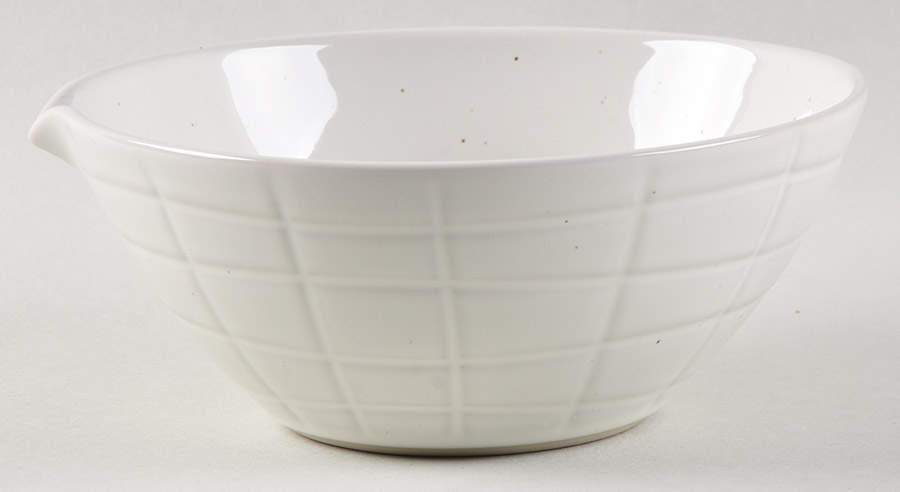 Maze Grill White Large Dip Bowl with Spout by Royal Doulton-1