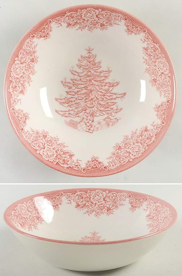 Christmas Tree Red Coupe Cereal Bowl by Royal Stafford-1