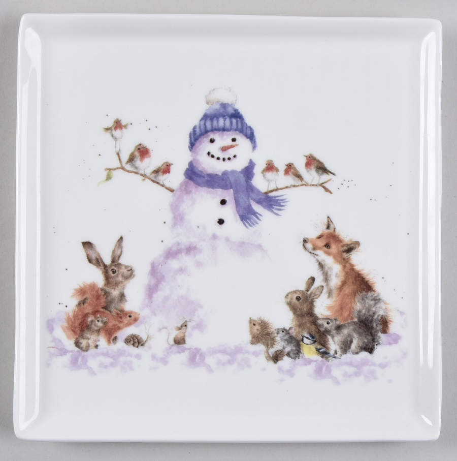 Wrendale Designs Christmas 7" Square Tray by Royal Worcester-1