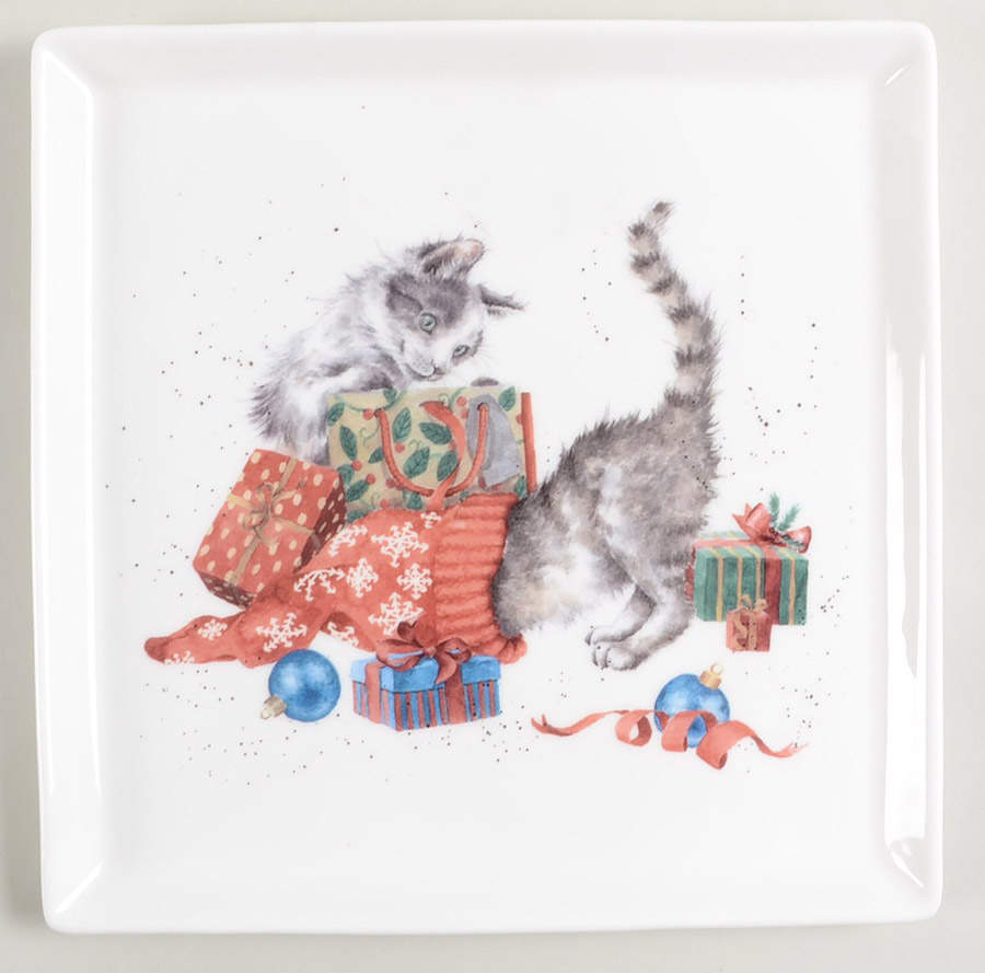 Wrendale Designs Christmas 9" Square Tray by Royal Worcester-1