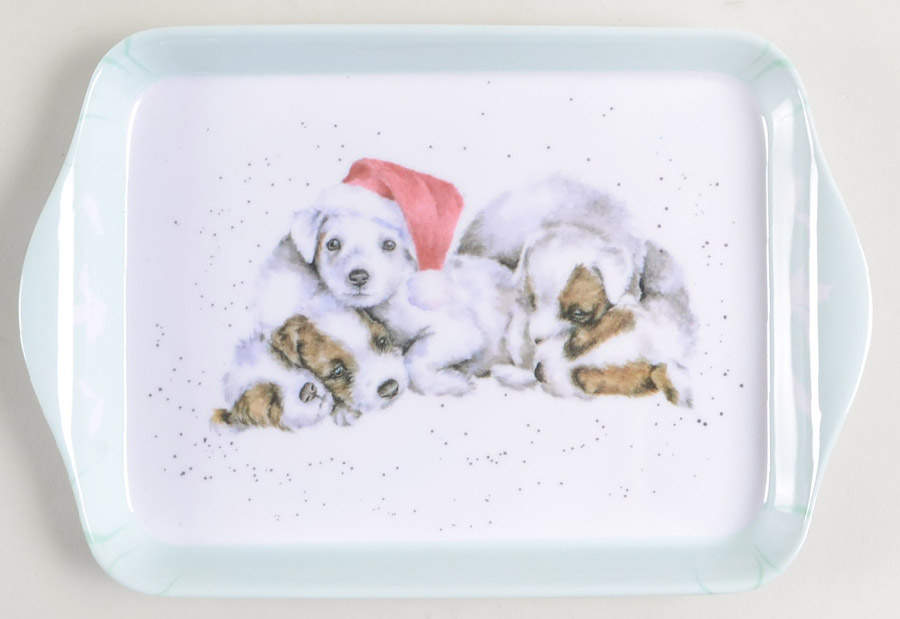 Wrendale Designs Christmas 8" Rectangular Melamine Tray by Royal Worcester-1